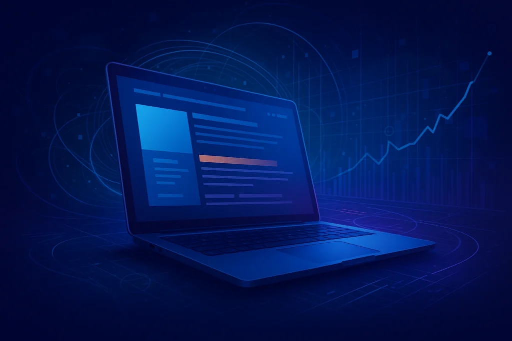 alt="בניית אתרים במנוי חודשי – עיצוב דיגיטלי מודרני ואלגנטי בסגנון Weblinker עם אווירה טכנולוגית יוקרתית"